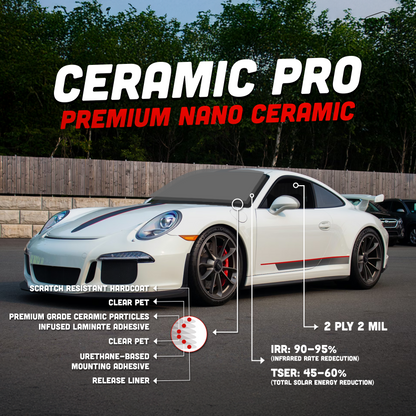 CERAMIC PRO 2-Ply Window Tint Film | 2 mil | 90-97% IR Rejection