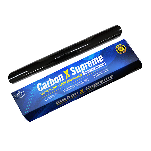 CARBON X SUPREME 2-Ply Window Tint - 2mil - 30-78% IR Rejection - Super Shrinkage