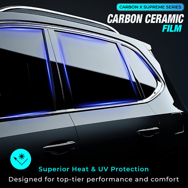 FREE SAMPLE - CARBON X SUPREME 2-Ply Window Tint - 2mil - 30-78% IR Rejection - Super Shrinkage