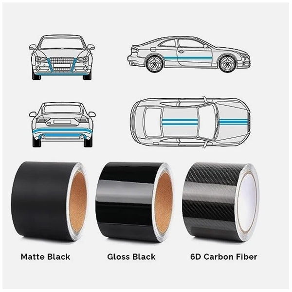 4" 12" Chrome Delete Vinyl Wrap