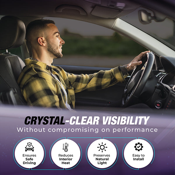 HP+ 2-Ply Carbon Window Tint Upgrade Kit – 70% VLT, Pre-Cut, Durable & Heat Repellent Film