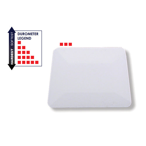 4" White Hard Card