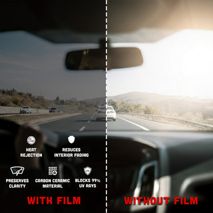 MAX NANO Carbon 2PLY Window Tint Film | 2 mil | 35-75% IR Rejection (Wide Spectrum)