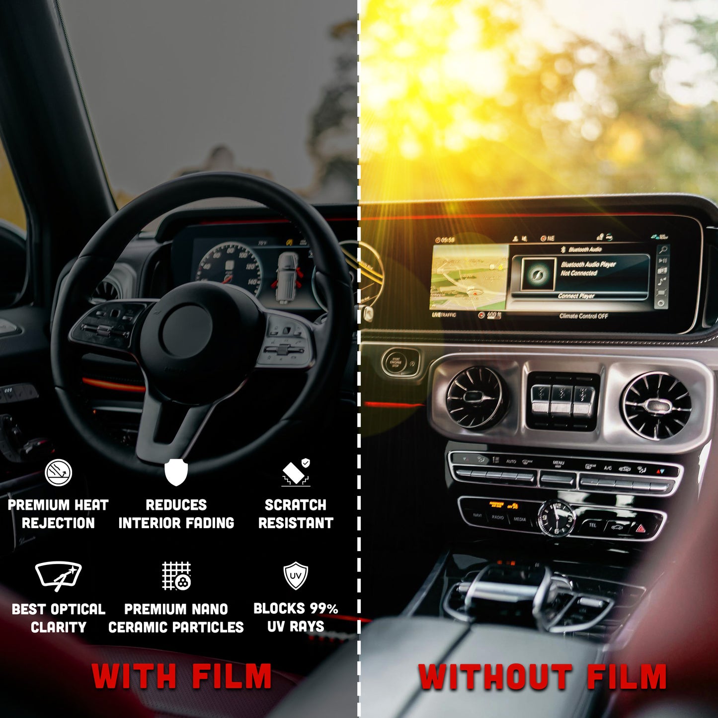 QUANTUM CERAMIC Window Tint | 90% IR Rejection | Super Shrinkage