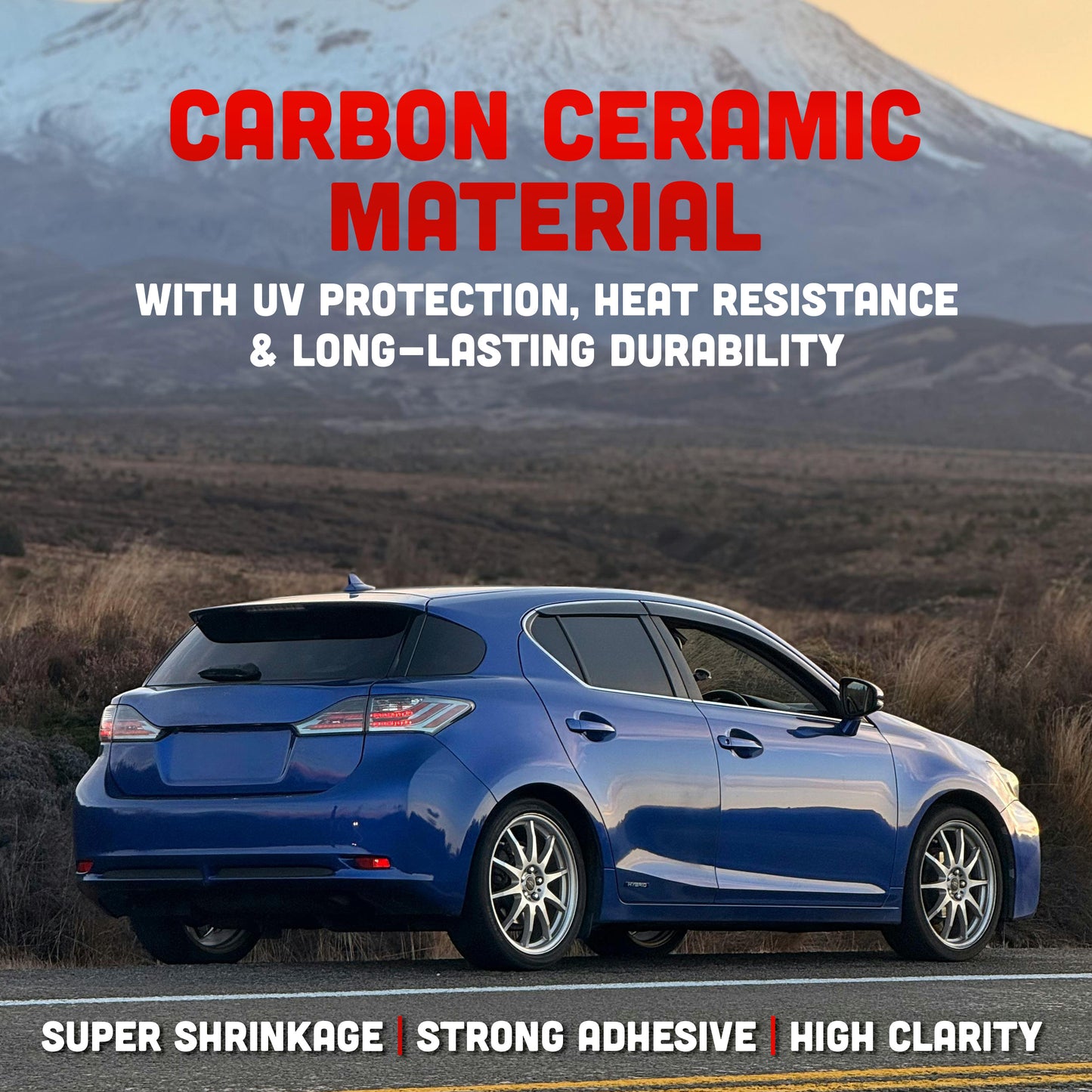 CARBON X SUPREME 2-Ply Window Tint - 2mil - 30-78% IR Rejection - Super Shrinkage