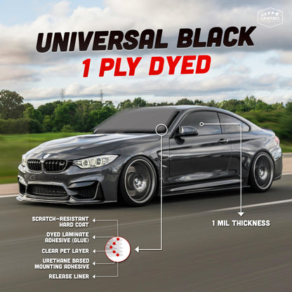 UNIVERSAL BLACK 1-PLY Dyed Window Tint Film