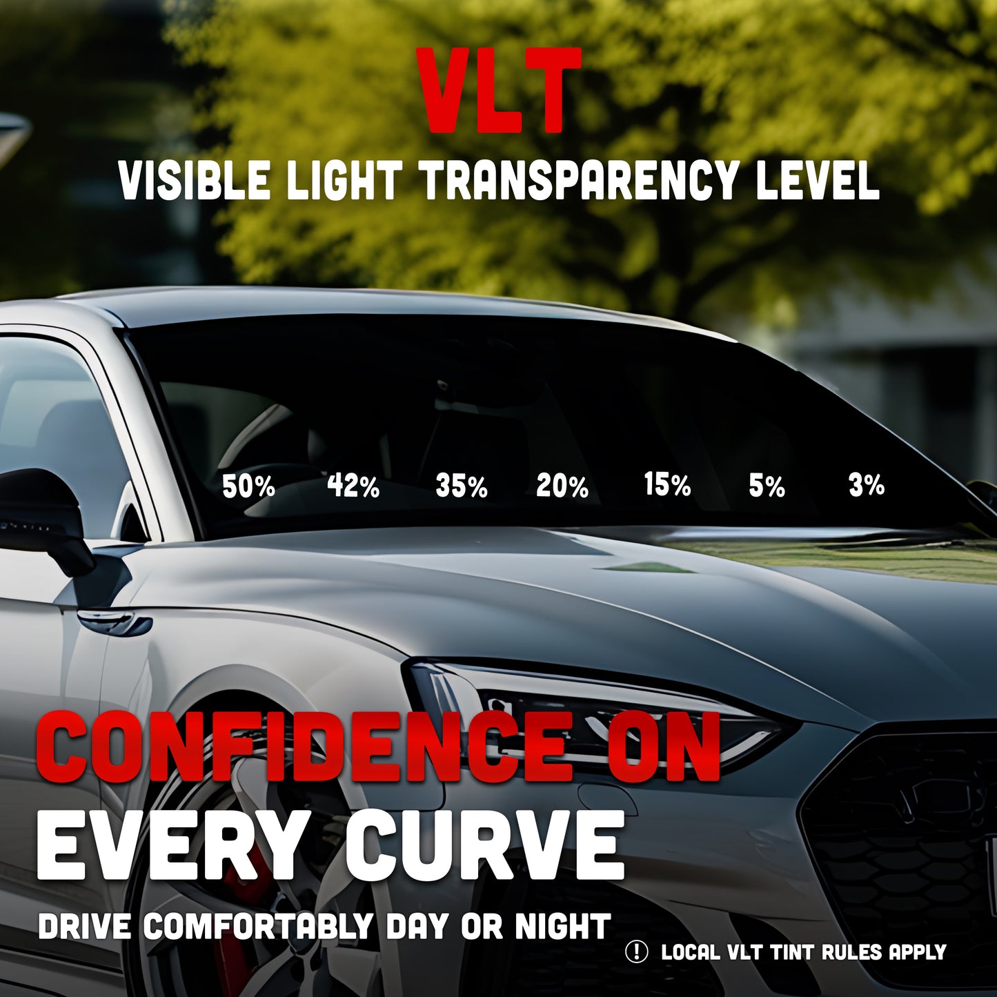 CENTURION Carbon Window Tint Film | SUPER EASY SHRINKING | 2-PLY Charcoal | 1.5mil | 30-40% IR Rejection