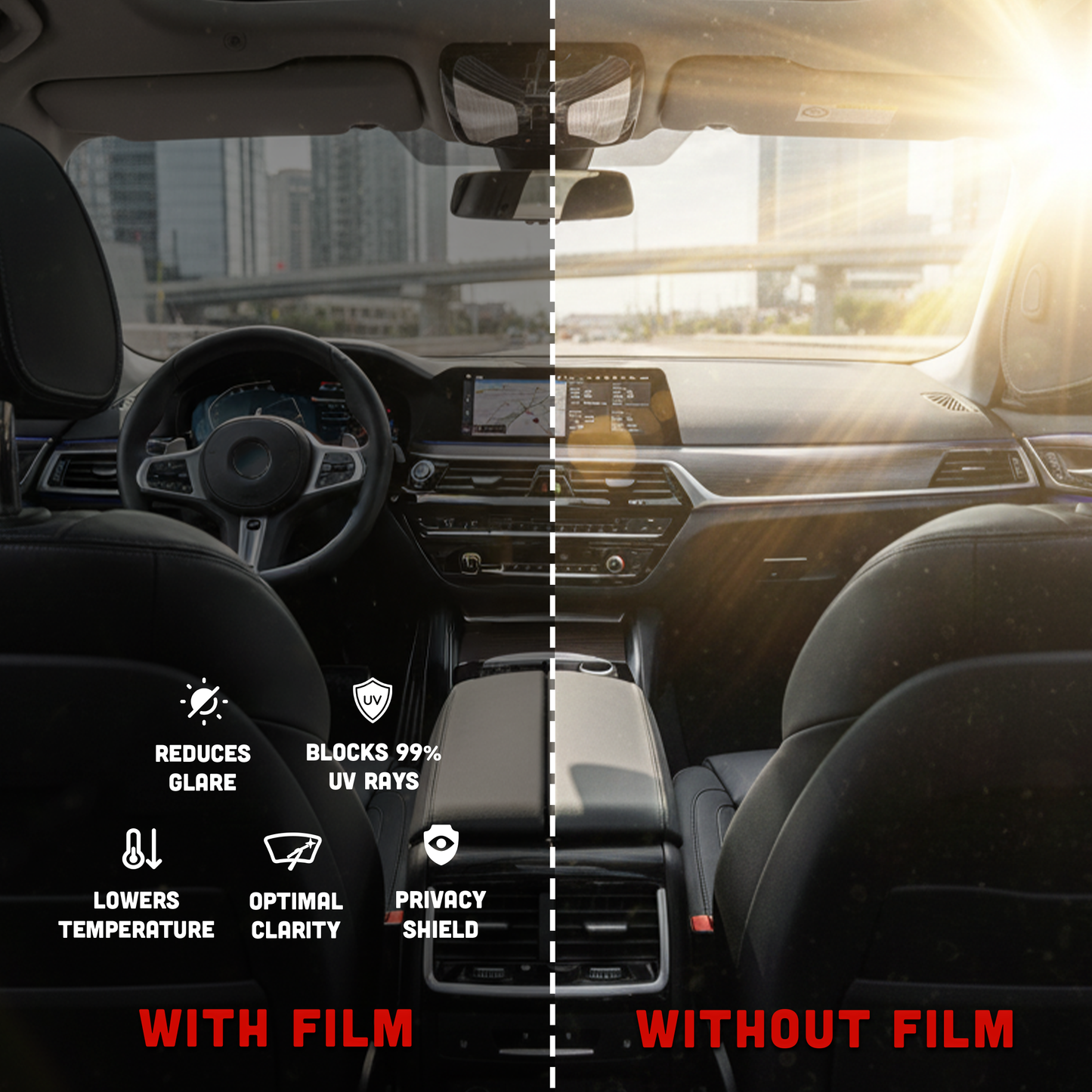 CENTURION Carbon Window Tint Film | SUPER EASY SHRINKING | 2-PLY Charcoal | 1.5mil | 30-40% IR Rejection