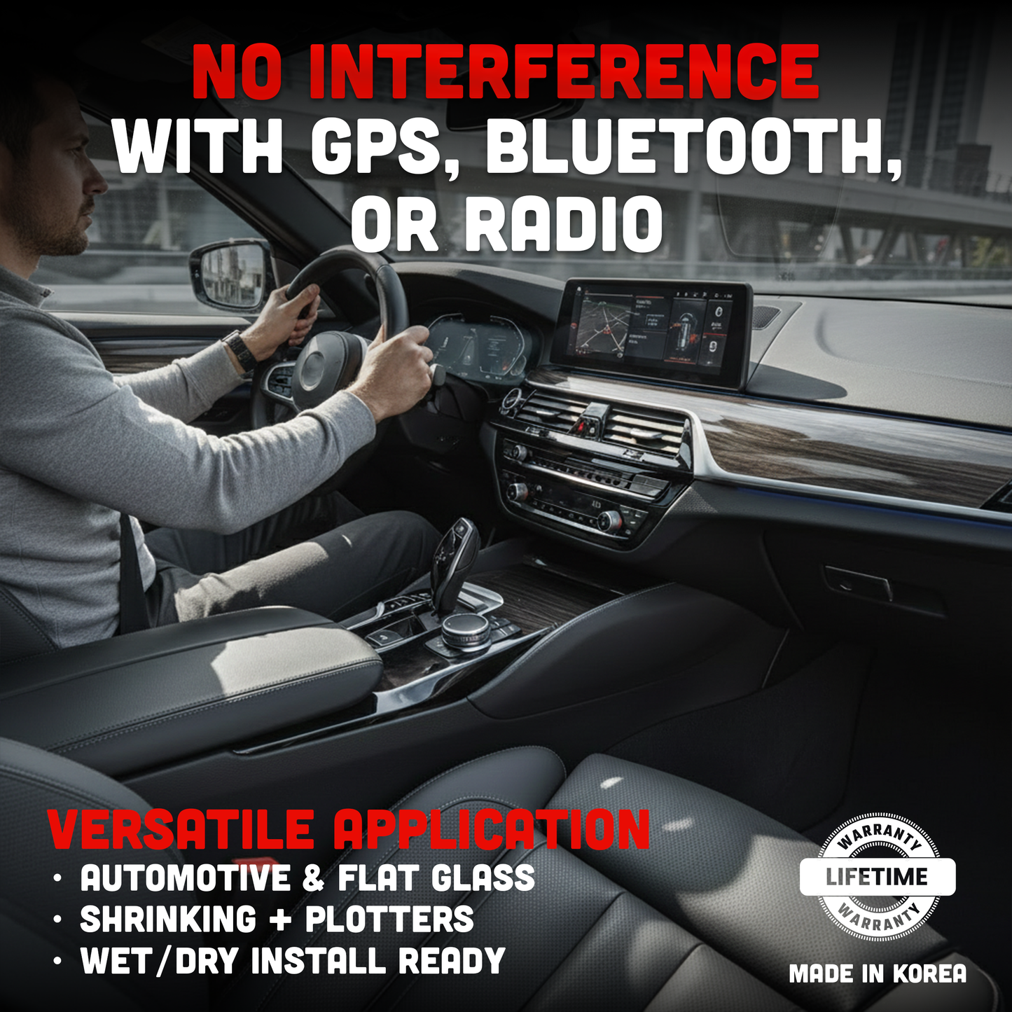 CENTURION Carbon Window Tint Film | SUPER EASY SHRINKING | 2-PLY Charcoal | 1.5mil | 30-40% IR Rejection