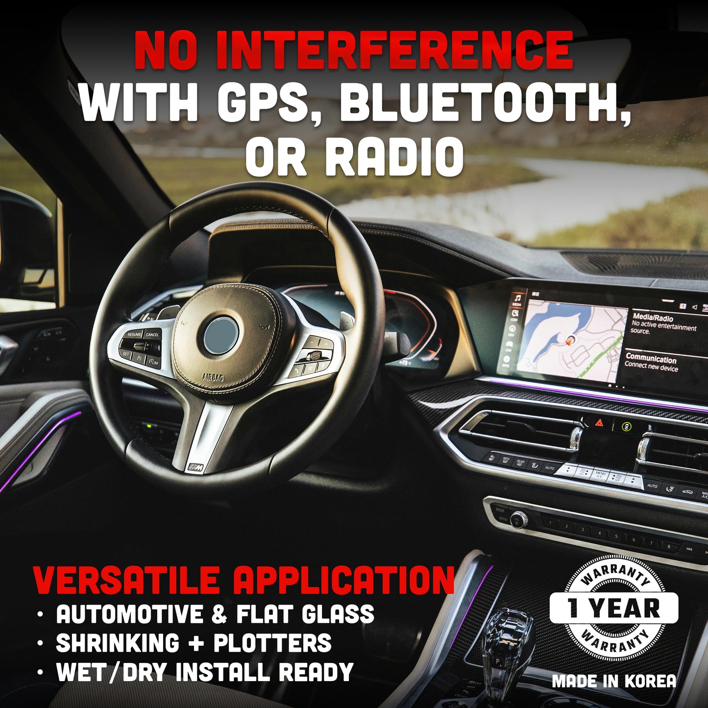 UNIVERSAL BLACK 1-PLY Dyed Window Tint Film