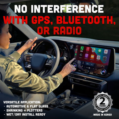 PROFESSIONAL 1-Ply Dyed Window Tint Film with Extra Glue (Upgraded 1-Ply)