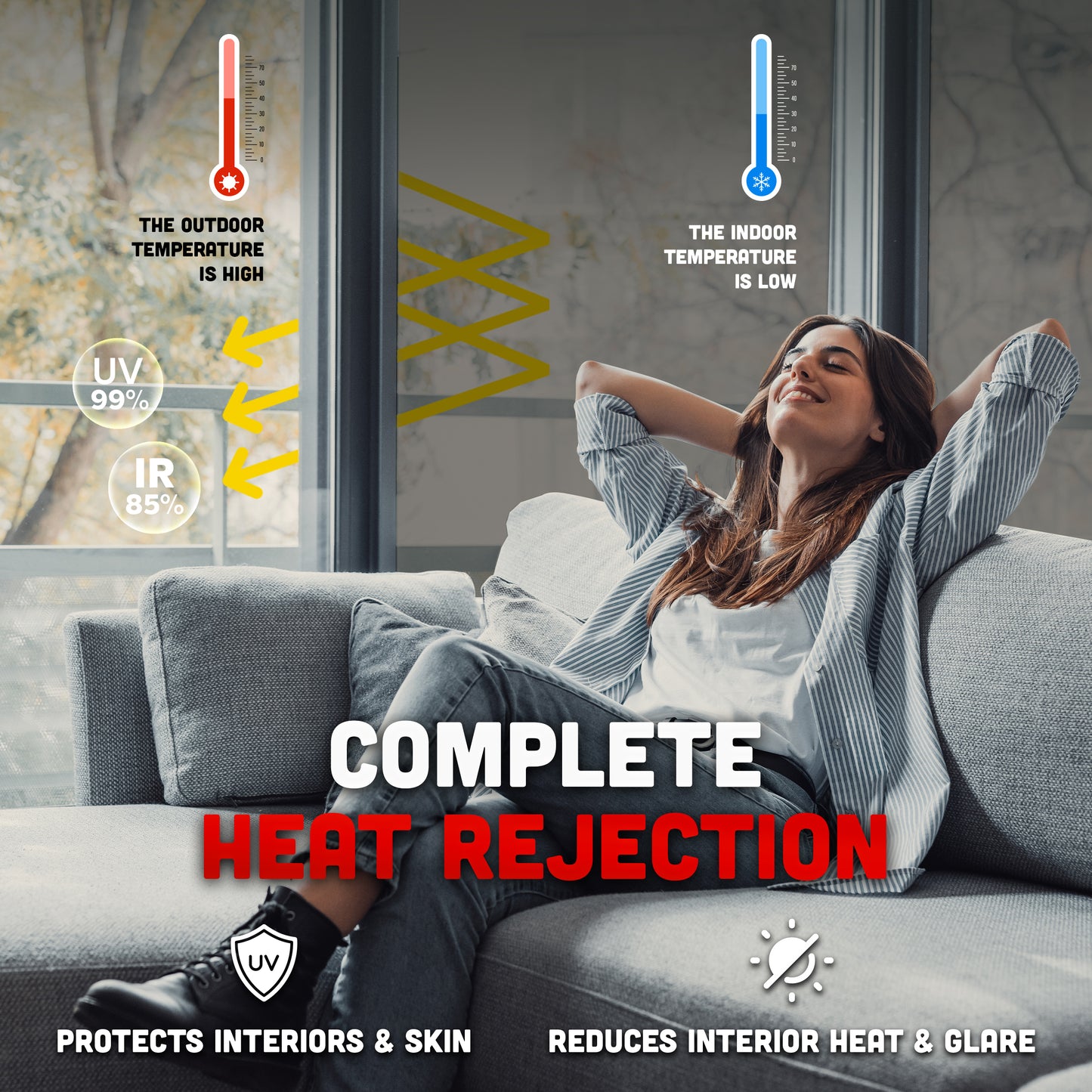 Reflective Mirror Window Film – 2mil – Dual Reflective & One-Way