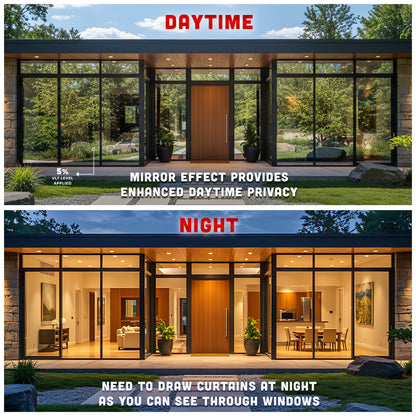 Reflective Mirror Window Film – 2mil – Dual Reflective & One-Way