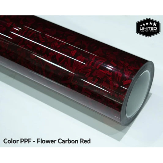 Color PPF - Flower Carbon Red