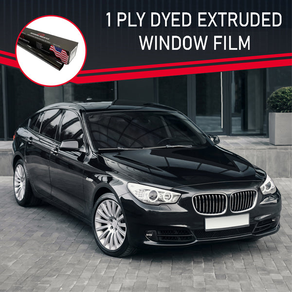 PROFESSIONAL 1-Ply Dyed Window Tint Film with Extra Glue (Upgraded 1-Ply)