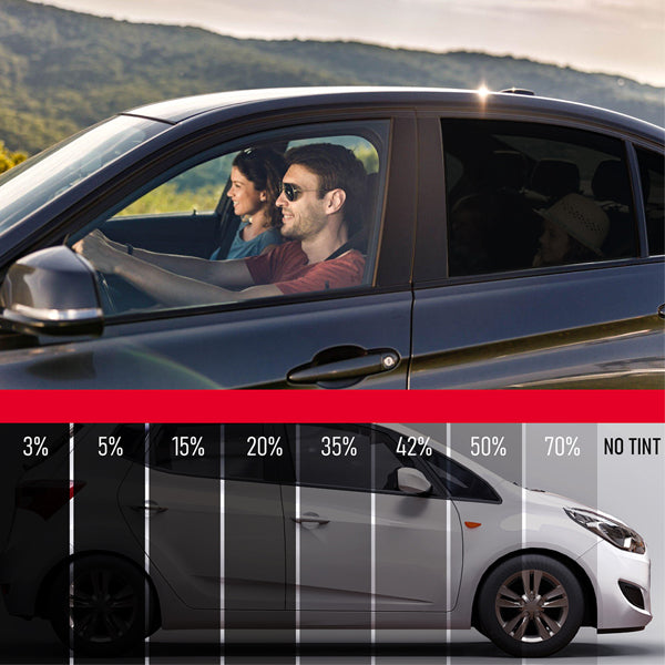 PROFESSIONAL 1-Ply Dyed Window Tint Film with Extra Glue (Upgraded 1-Ply)