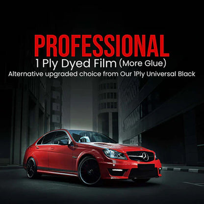 FREE SAMPLE - PROFESSIONAL 1-Ply Dyed Window Tint Film with Extra Glue (Upgraded 1-Ply)