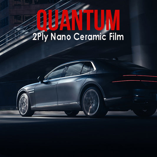 QUANTUM CERAMIC 2-Ply Window Tint - 2mil - 90% IR Rejection - Super Shrinkage