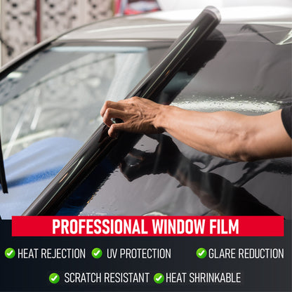 FREE SAMPLE - UNIVERSAL BLACK 1-PLY Dyed Window Tint Film