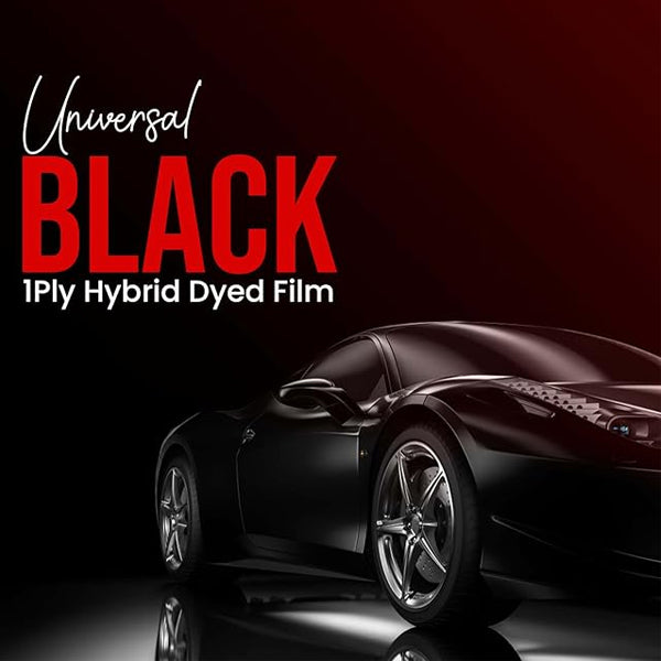 FREE SAMPLE - UNIVERSAL BLACK 1-PLY Dyed Window Tint Film