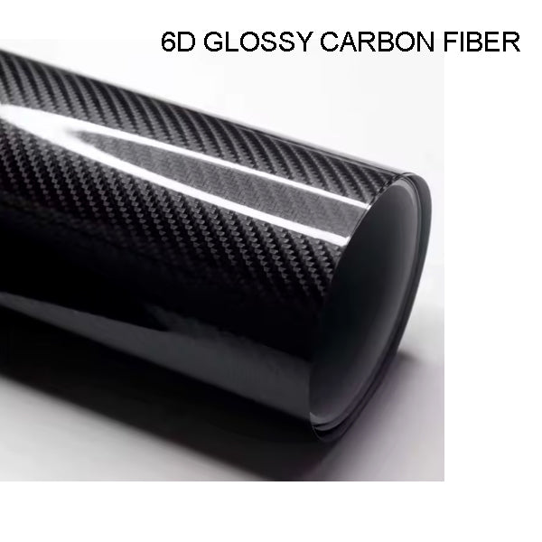 Carbon Fiber Design, Matte Black, Glossy Black Vinyl Wrap 60″
