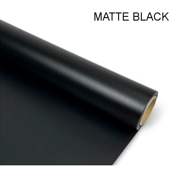 Carbon Fiber Design, Matte Black, Glossy Black Vinyl Wrap 60″