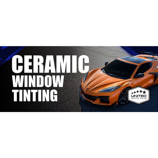 UNITED CERAMIC WINDOW TINT BANNER 6'x2.5'