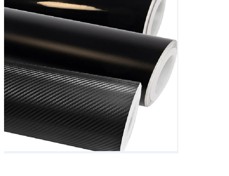 Carbon Fiber Design, Matte Black, Glossy Black Vinyl Wrap 60″