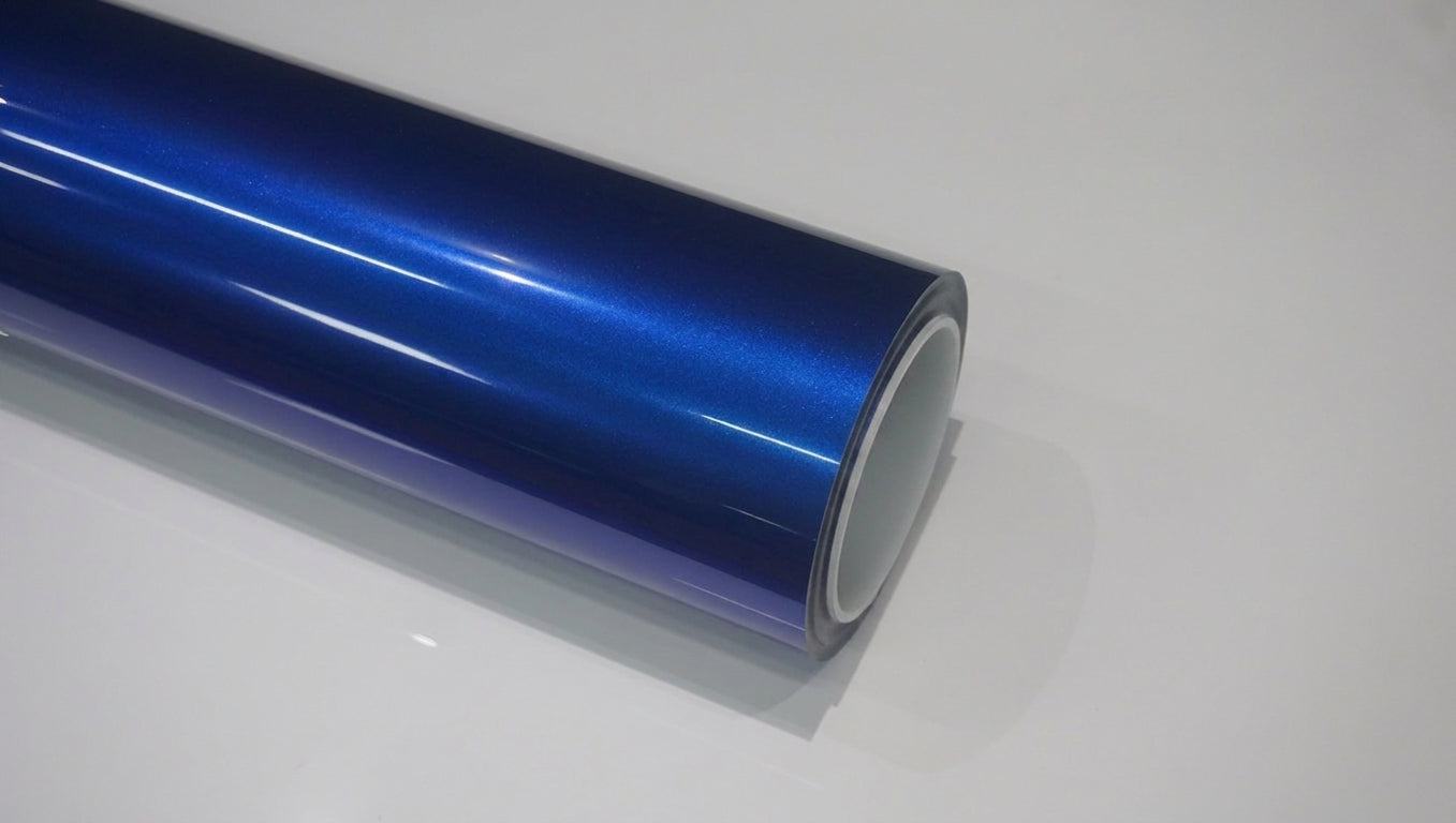 metallic-blue roll